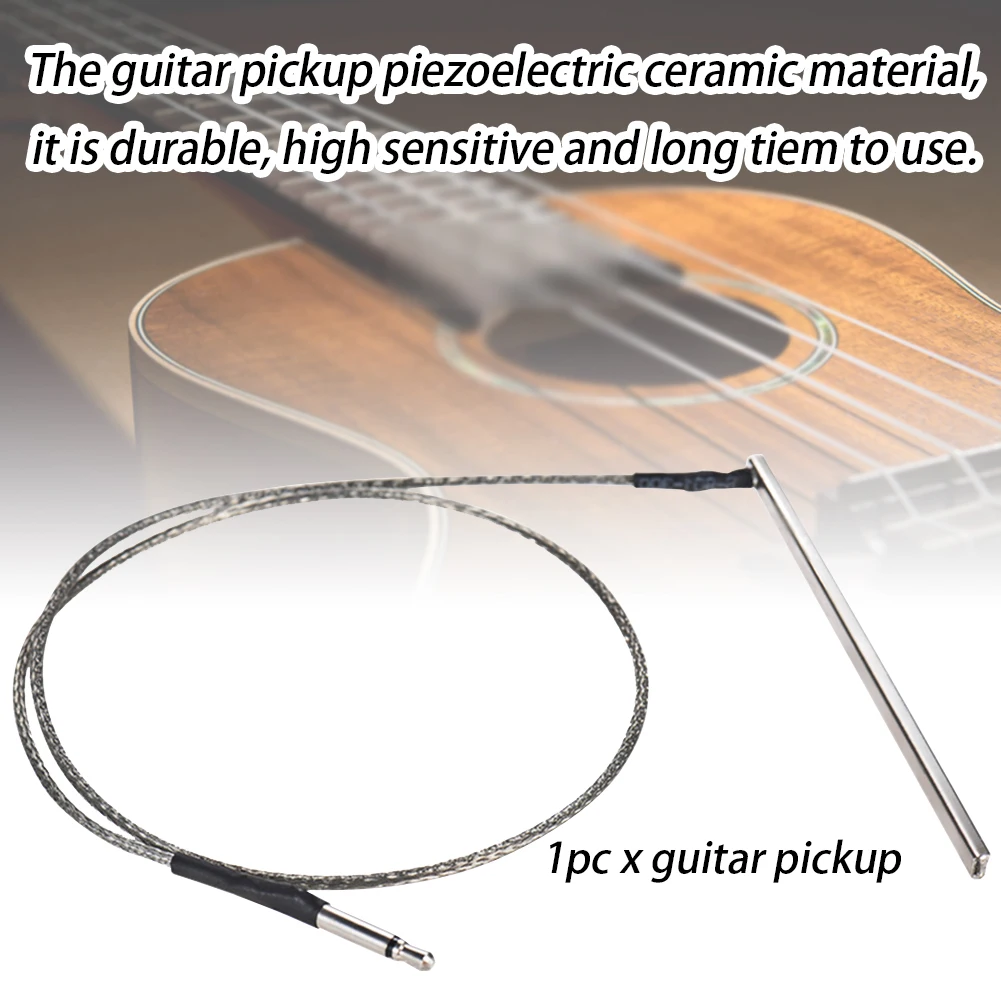 Piezo Ceramic Under Saddle Portable For 12 String Pre Amp Replacement Musical Instrument Rod Acoustic Guitar Pickup Transducer | Спорт и