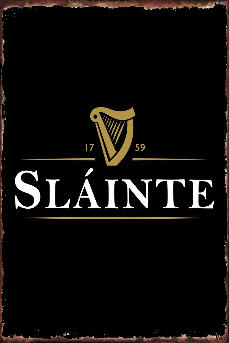 

Винтажный металлический знак в стиле ретро Slainte Guinness, жестяные таблички, Настенный декор, украшение для комнаты, художественная пещера, кафе...