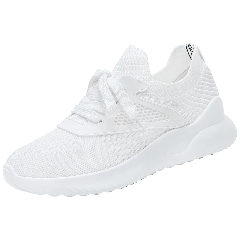 Женские кроссовки из ПУ и сетчатого материала на плоской платформе | Спорт