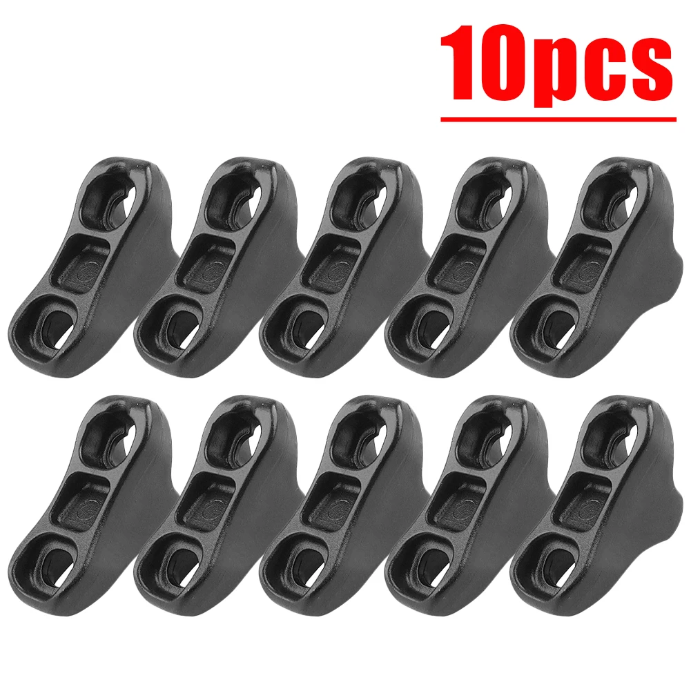 

10pcs Camping Tent Fastener Plastic Anti-slip Wind Rope Buckles Triangle Cord Tightener Rope Adjuster Tool For Hiking Camping