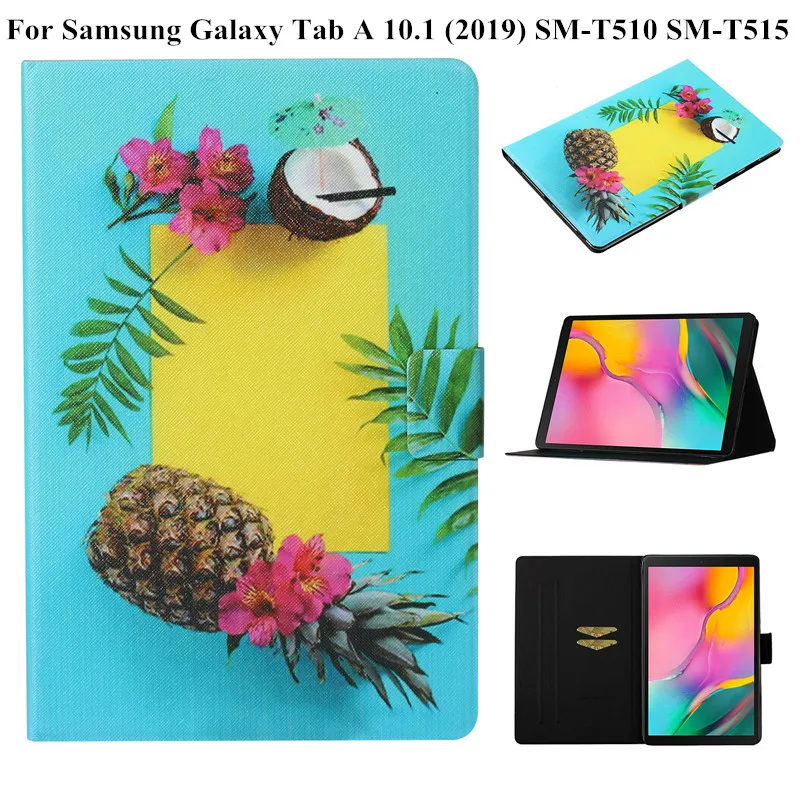 Чехол для Samsung Galaxy Tab T510 T515 SM с милым ананасом и подставкой Funda A 10 1 2019|Чехлы