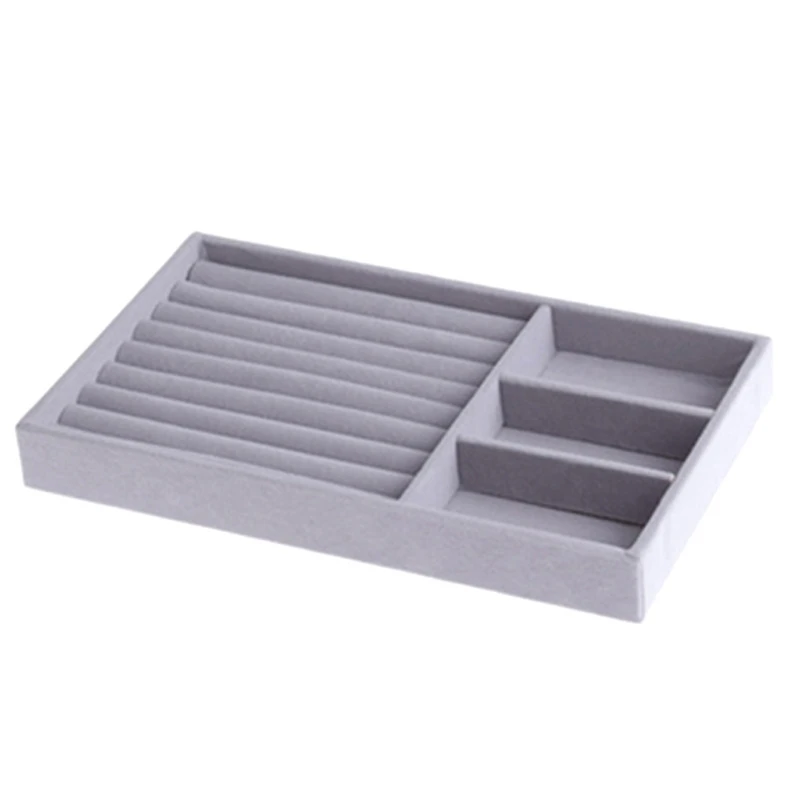 

4Pcs Stackable Jewelry Tray Ring Necklace Storage Organizer Bracelet Watch Display Jewelry Storage for Drawer Dresser