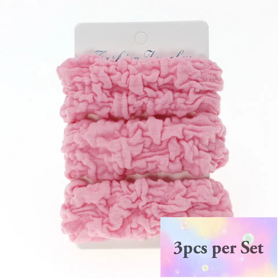 3pcs Pink Женские украшения, головной убор, резинки для волос, резинки для волос для девушек, аксессуары для волос для женщин, резинки для волос, резинки - Цвет: 3pcs Pink