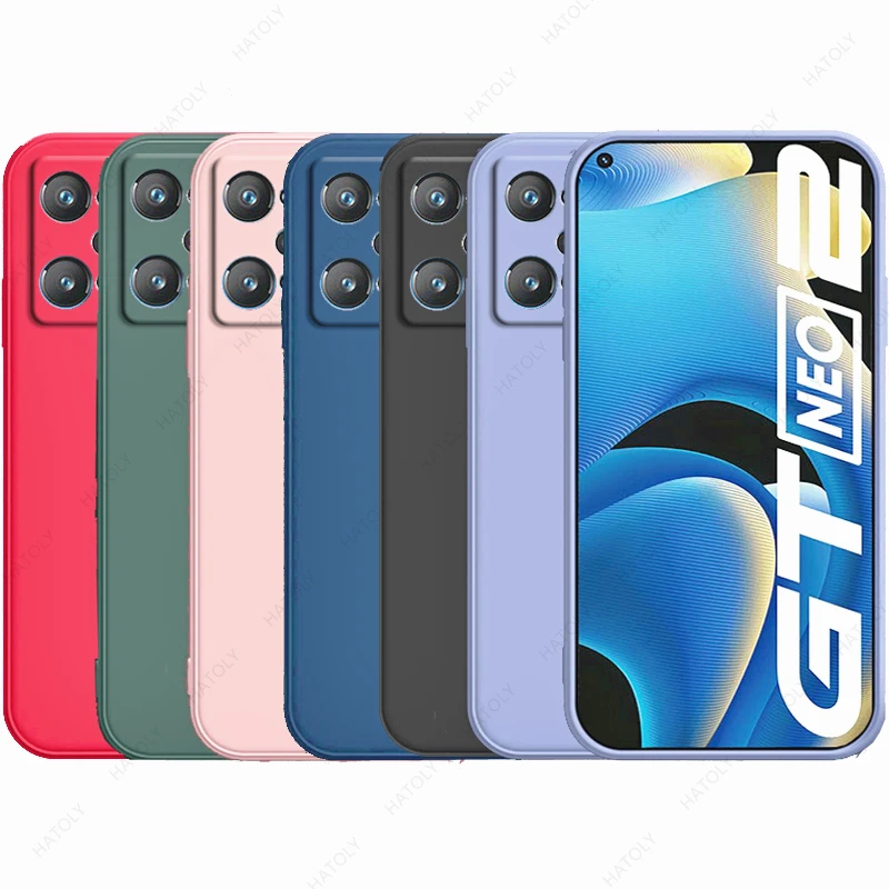 Funda de silicona l&iacute;quida para Realme GT Neo 2, carcasa para Realme GT Neo 2 5G Master Narzo 50A 50i 30A 30 8i 8s 8 Pro C25s C25Y C21Y-0