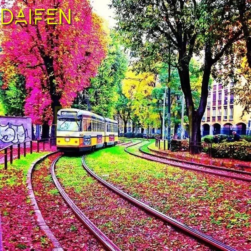 Полностью круглая алмазная живопись с изображением цветущего груша полностью