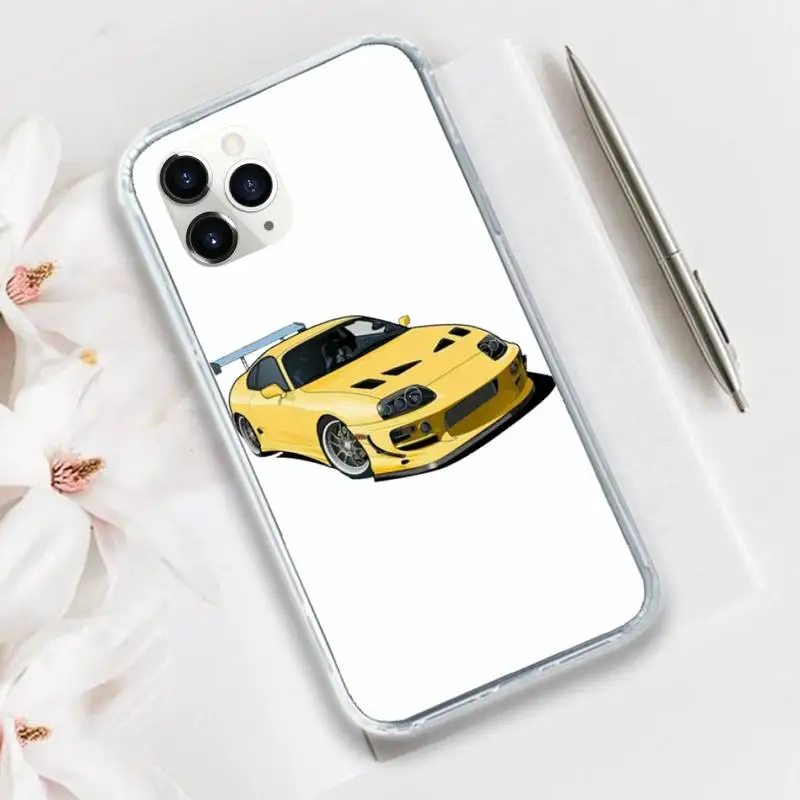 

Sports Cars Male Men Phone Case Transparent for iPhone 11 12 mini pro XS MAX 8 7 6 6S Plus X 5S SE 2020 XR