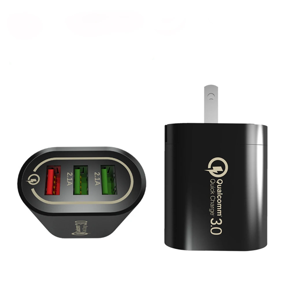 Универсальный QC3.0 быстрое зарядное устройство 5 В/9 В/12 V Быстрое с 3 usb портами USB