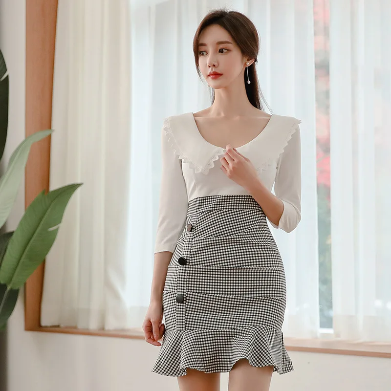 

Женское платье-мини с оборками, облегающее контрастное летнее платье в клетку