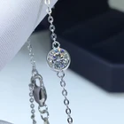 Женский браслет с муассанитом, серебро пробы, 1 карат