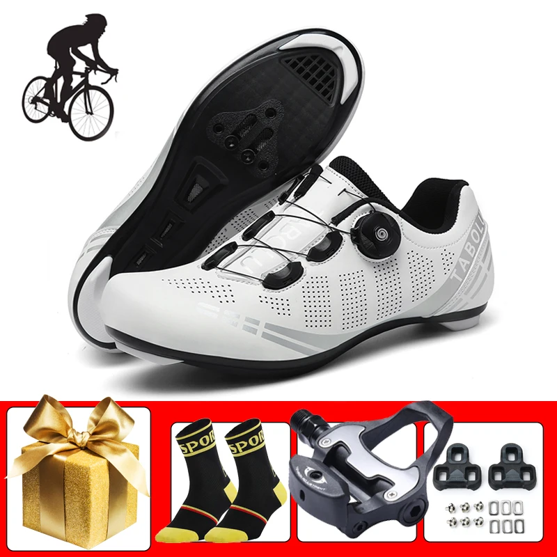

Road Bike Shoes Add SPD-SL Pedals Men Women Breathable Self-locking Unisex Triathlon Sapatilha Ciclismo Cycling Sneakers