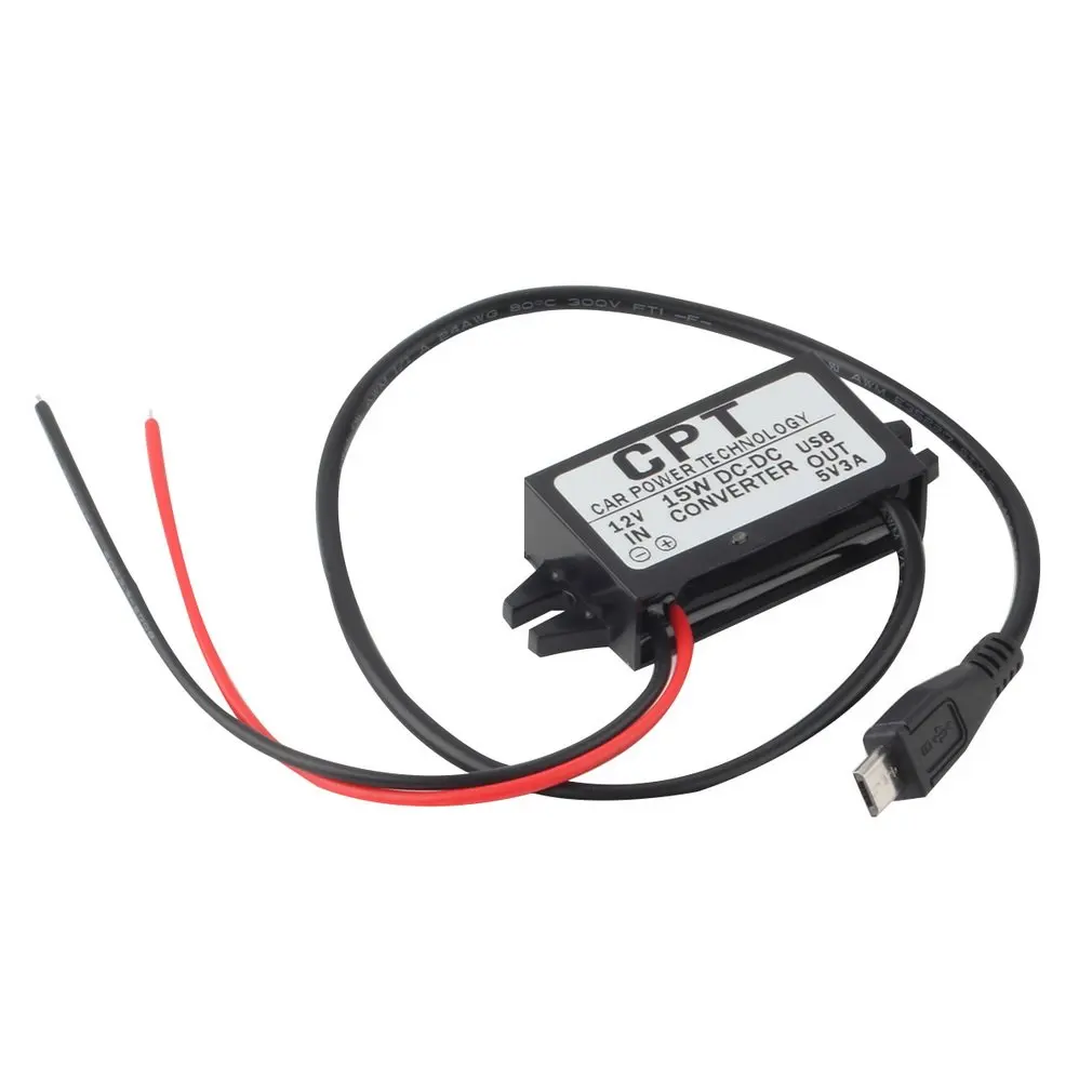 

5 Types Car Power Technology Charger DC Converter Module Single Port 12V To 5V 3A 15W with Micro USB Cable Dropshipping