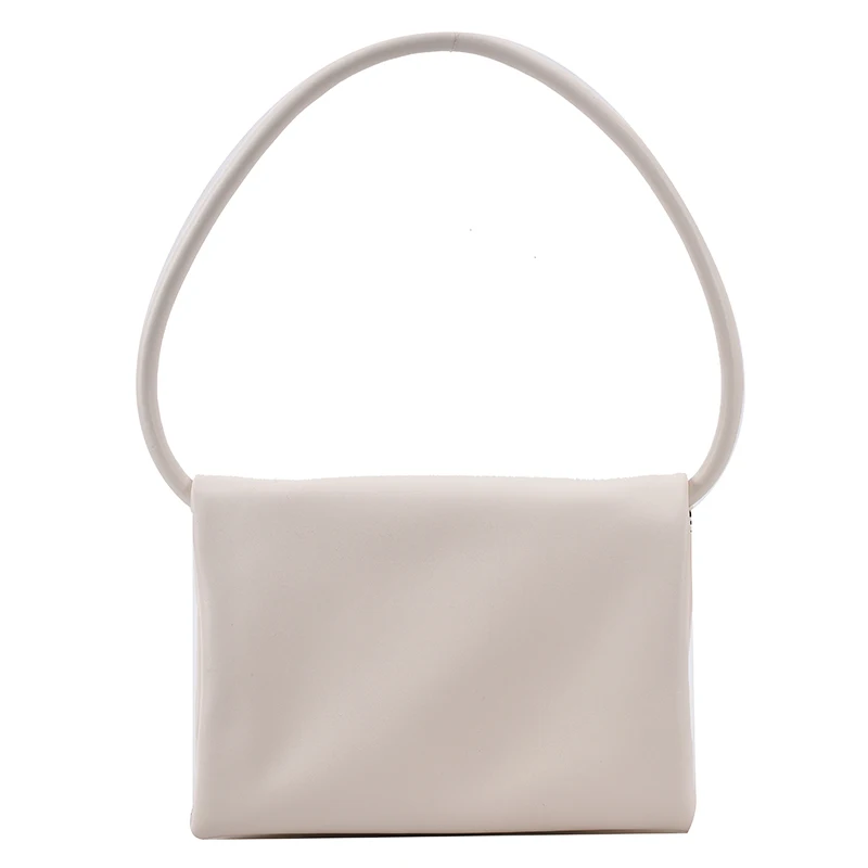 

Leather Multi-layer Soft Handbags for Women 2021 Ladies Simple Shoulder Bags with Round Handle Luxury Brand Party Purses