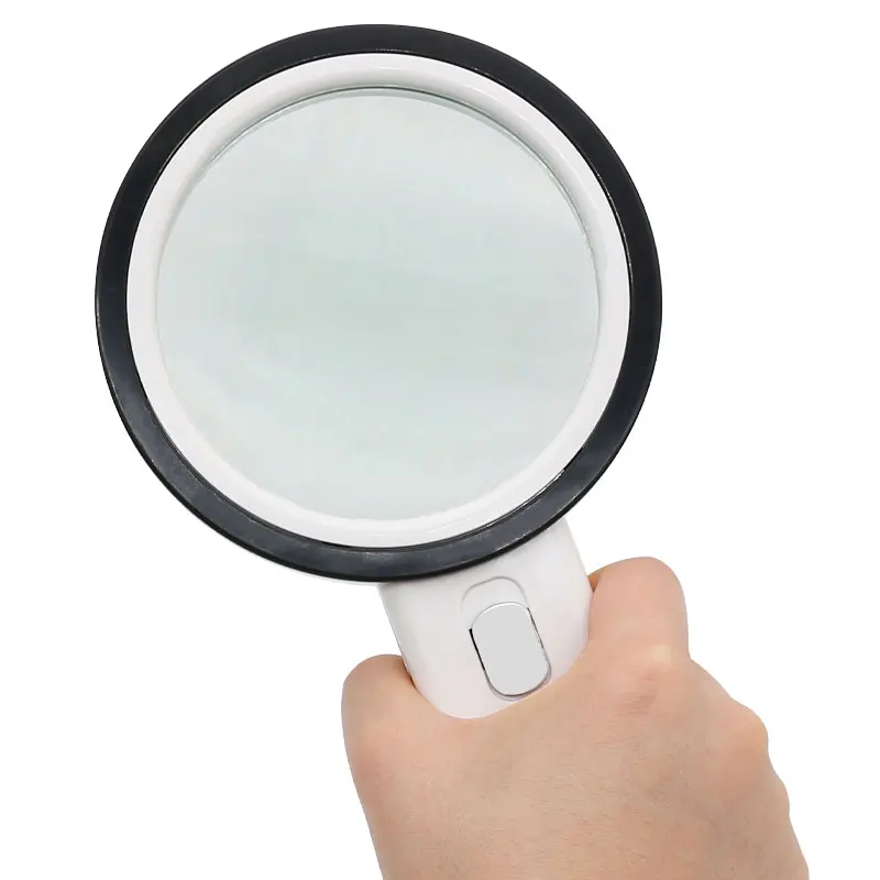 Увеличительное стекло с 10 светодиодный ручная Лупа подсветкой большая линза