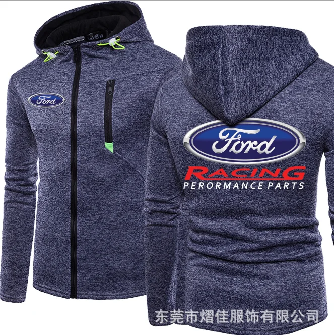 

2020 Fashion Men Winter Autumn Mens Motorcycle FORD Hoodies Cotton Casual Zip Male Hooded Coats