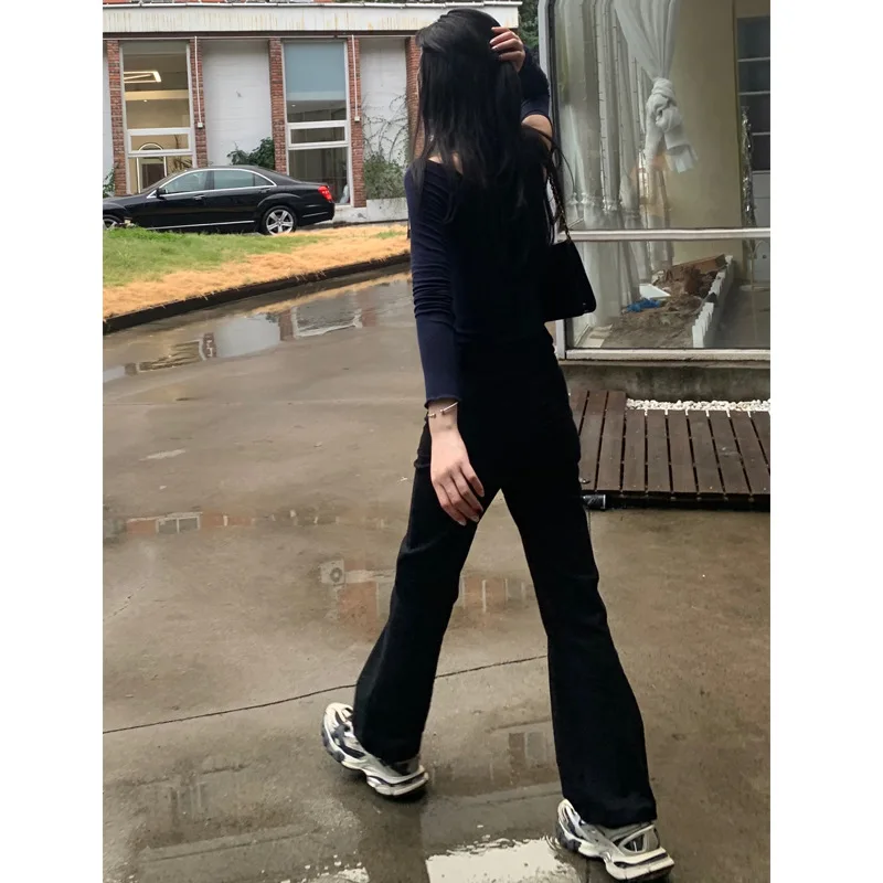 

2021 Autumn Women Cargo Pants 90s Streetwear Caramel Brown Low Waist Girl Aesthetic Straight Trousers Female