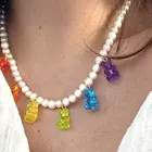 Цепочка Из Нержавеющей Стали в стиле панк, модное простое классическое ожерелье с подвеской медведя, чокер в виде животного разных цветов на выбор