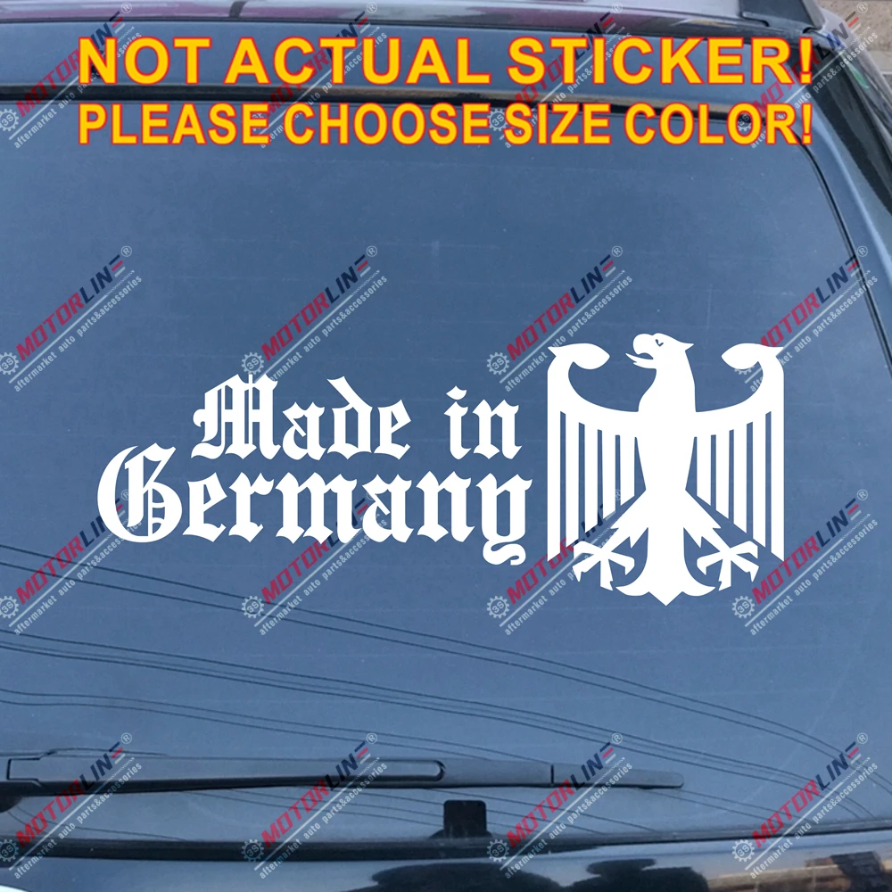 

Сделано в Германии герб Германии германский Орел Наклейка автомобиля винил без bkgrd выбрать цвет размер