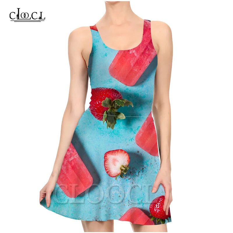 CLOOCL фруктовое Новое модное пляжное платье для отдыха женское летнее вечернее