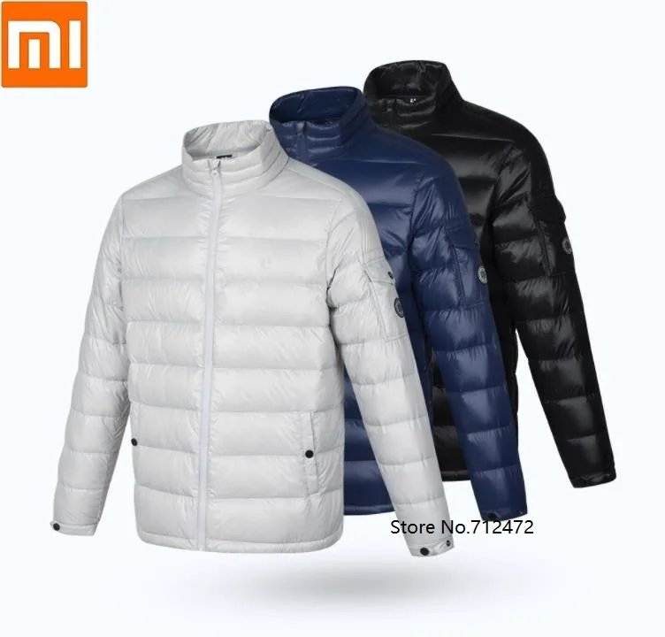 Мужской пуховик с воротником стойкой Xiaomi ULEEMARK легкий водонепроницаемый 90% белым