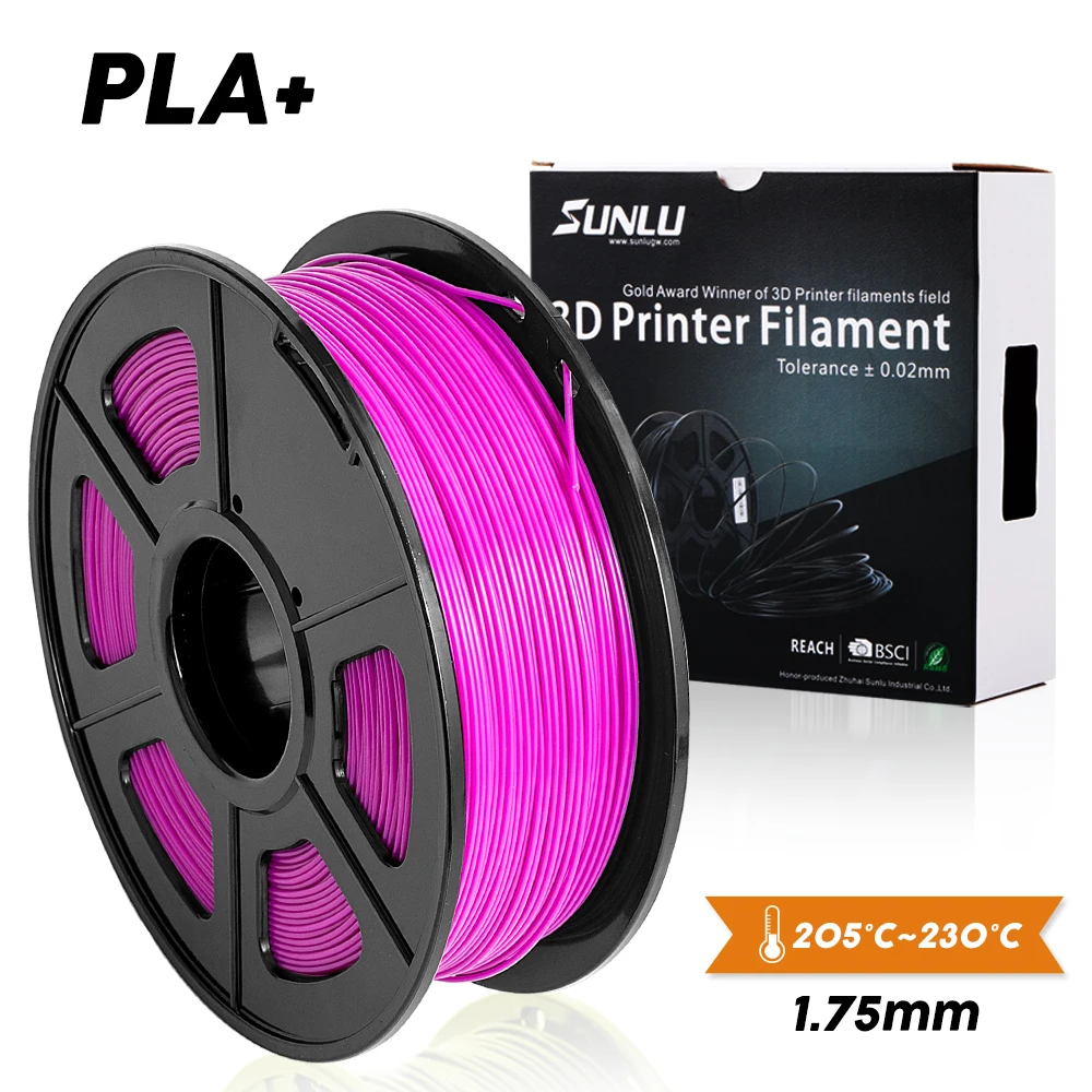 SUNLU 3d Принтер Нити PLA PLUS 1 кг 1,75 мм 1 кг/2.2lb катушка DIY Лучший подарок печать безвредным материалом