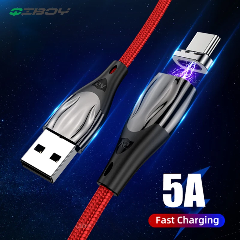 Кабель зарядный QIBOY магнитный 5 А USB Type-C 40 Вт | Мобильные телефоны и аксессуары