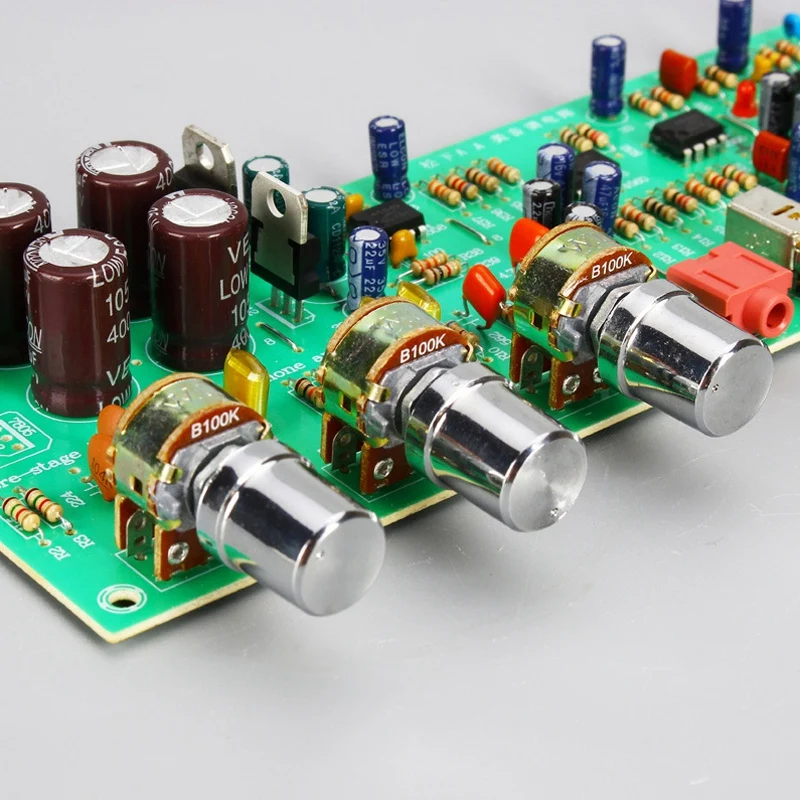 Топ двойной 12 в DX338A HIFI Preamp Tone Board бас регулятор громкости Предварительный