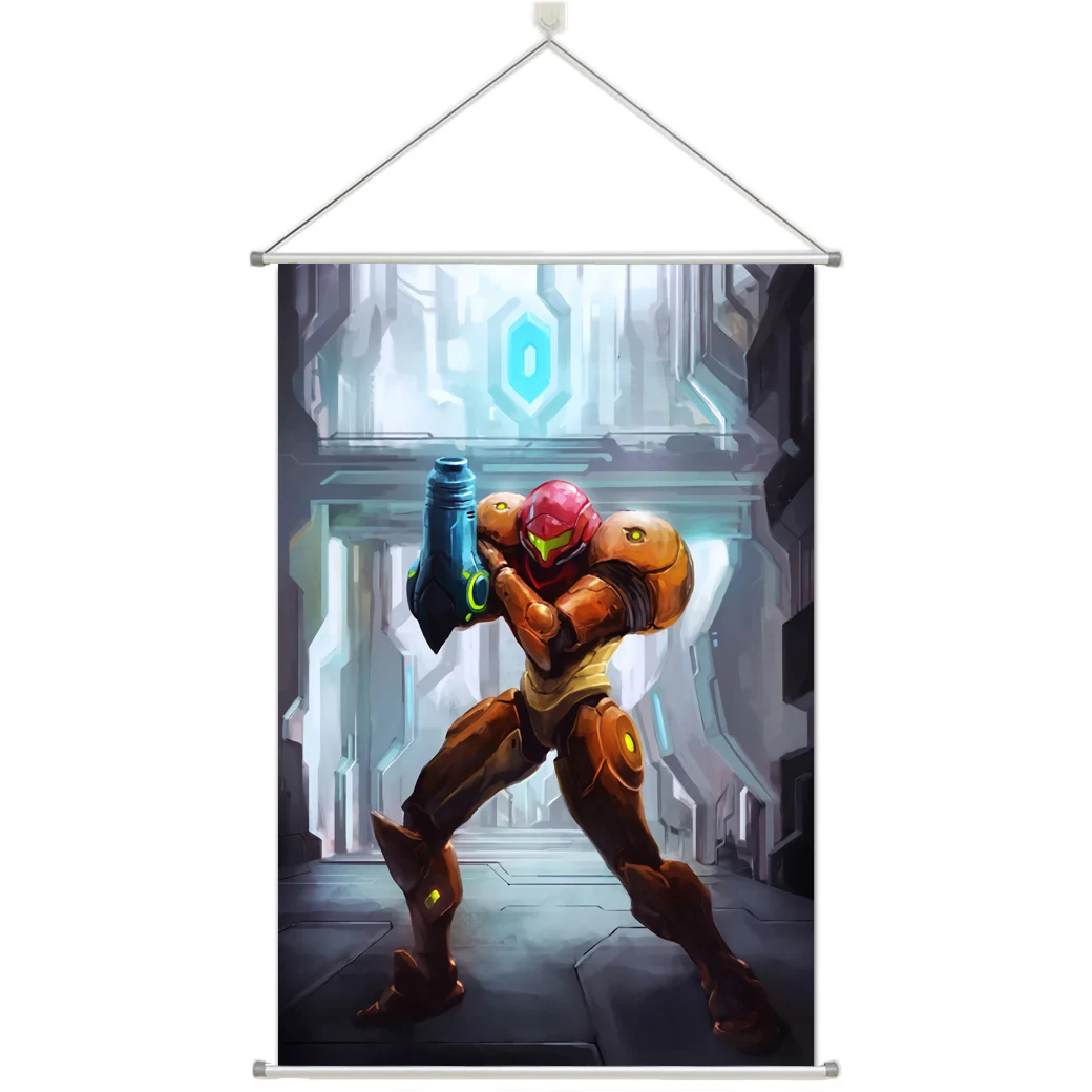 Аниме METROID Samus Aran Prsonalize изготовленный заказчиком тканевый настенный плакат