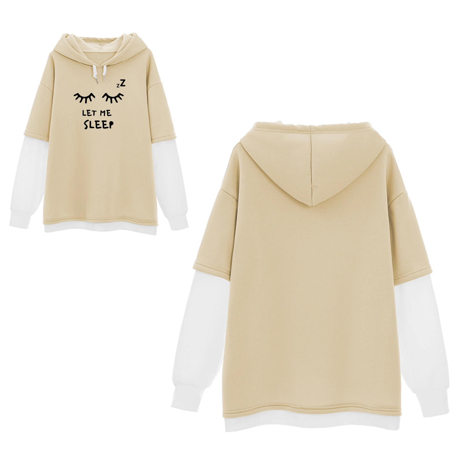 

Женская толстовка с капюшоном, в стиле Харадзюку, контрастных цветов, большого размера, 2021