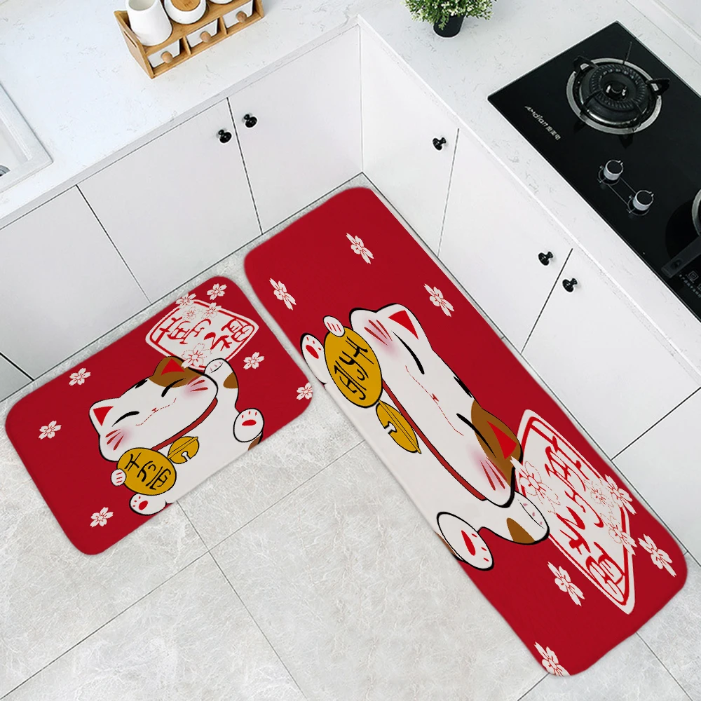 Silstar Tex с изображением из мультфильма Lucky Cat напольный коврик Забавный впитывающий