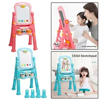 2 in 1 art easel for kids drawing board easel drawing chalkboard dry erase board toys for girls boys writing pad