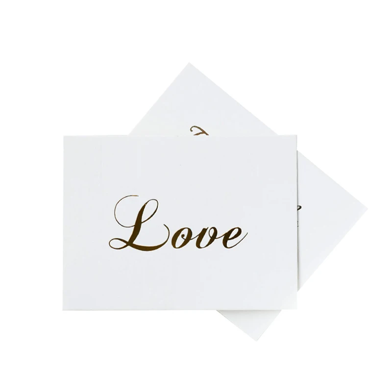 40 шт./лот почерк белая простая вечерние складная открытка спасибо оставьте