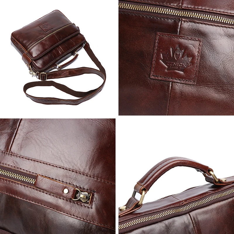 mens shoulder bag genuine leather bag office bags for men briefcase luxury handbag fashion messenger bags for men satchels free global shipping