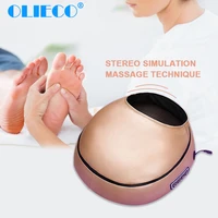olieco heated electric feet massager vibrator 3d leg back stimulator massage machine 15min automatic timer low noise pu leather