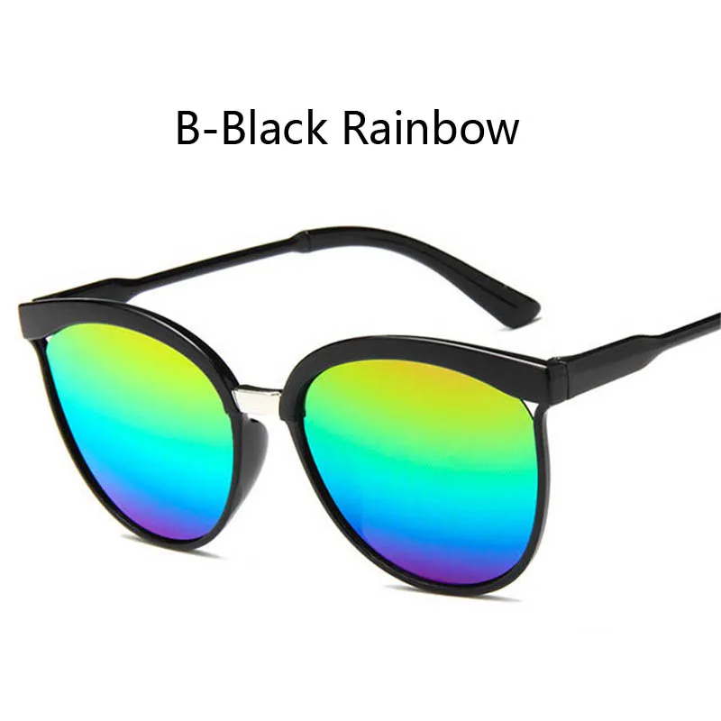 B-Black Rainbow Kilig, брендовые дизайнерские солнцезащитные очки, женские, Роскошные, пластиковые, солнцезащитные очки, классические, Ретро стиль, кошачий глаз, уличные, UV400, Oculos De Sol Gafas - Цвет линз: B-Black Rainbow