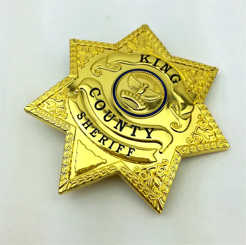 ТВ фильм Golden King County Sheriff Grimes значок Ходячие мертвецы Униформа звезда Хэллоуин