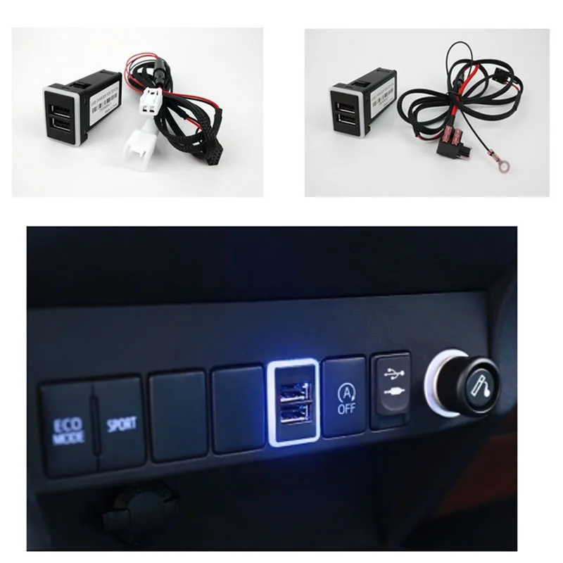 Автомобильный интерфейс USB зарядное устройство двойной порт с QC 3 0 Быстрая