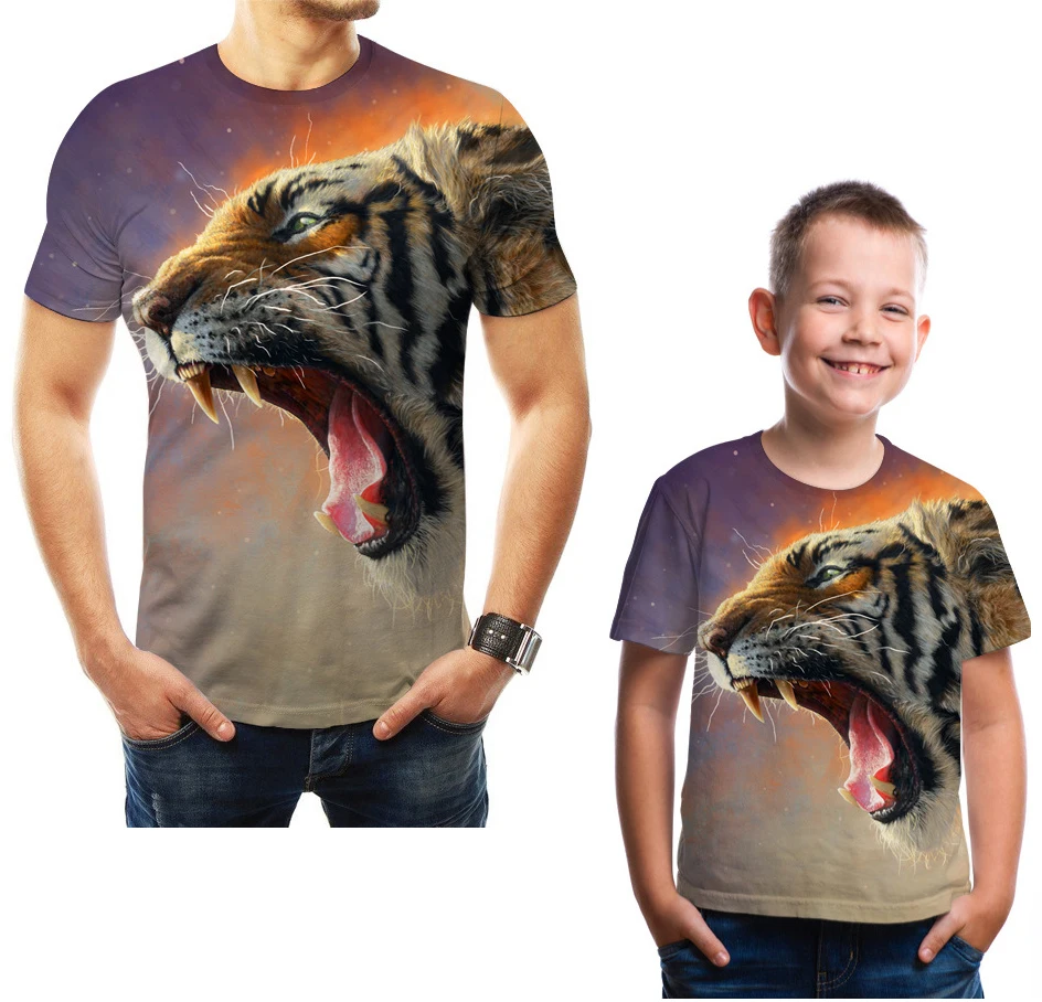 Одежда для папы и меня Семейные комплекты Мужская Повседневная футболка Летняя