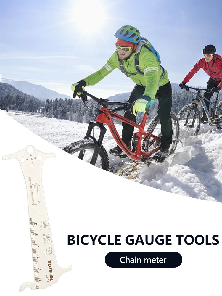 

TOOPRE MTB Bike Chain Wear Indicator 3-in-1 Chain Measurement Checker Ruler Bicycle Chains Gauge Portable Caliper Cycling Parts