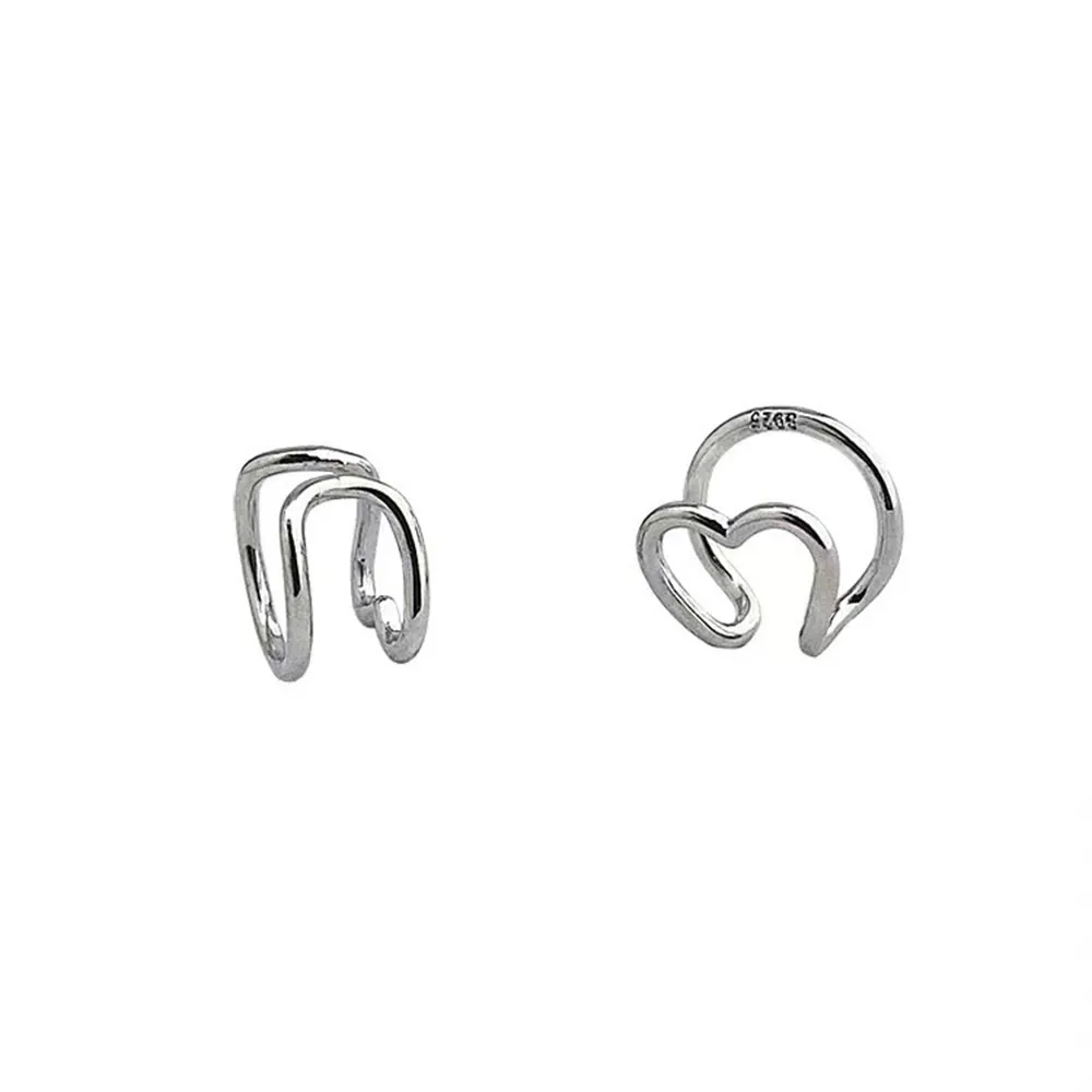 

1 PC Fashion Hollow Heart Clip Earring For Women Without Piercing Punk Rock Vintage Geometric Love Ear Cuff Girls Jewelry Gifts
