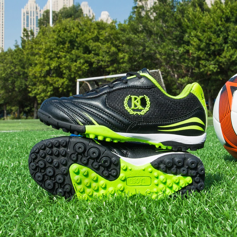 Унисекс футбольная обувь с длинными шипами полуботинки для футбола TF уличные