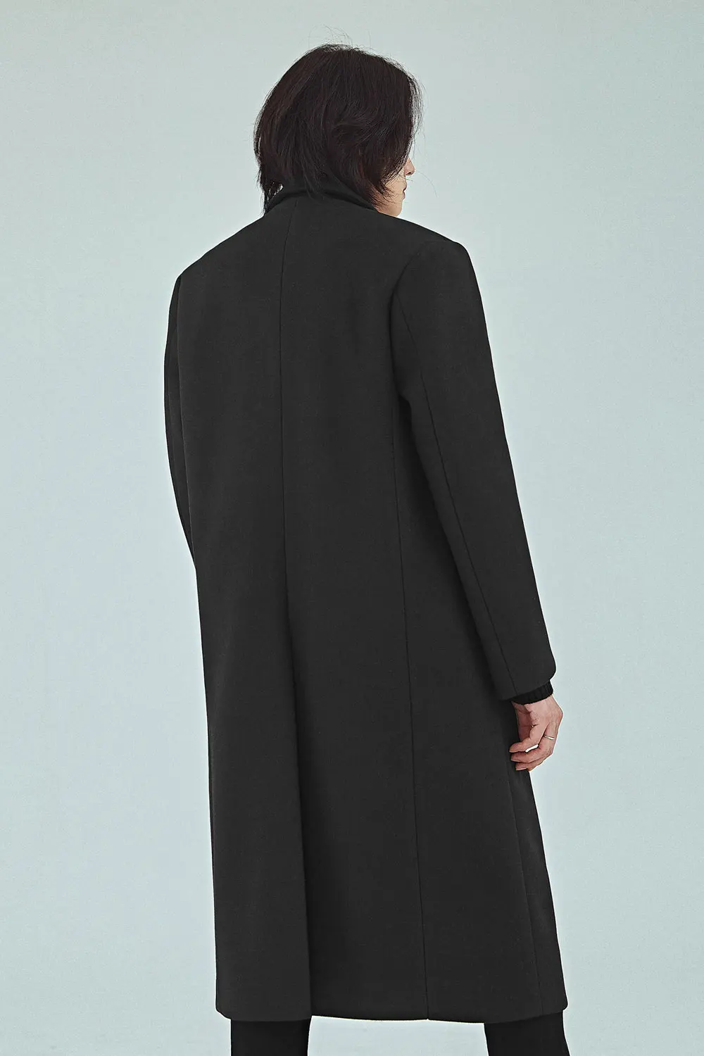 Мужское зимнее шерстяное пальто ветровка средней длины в британском стиле