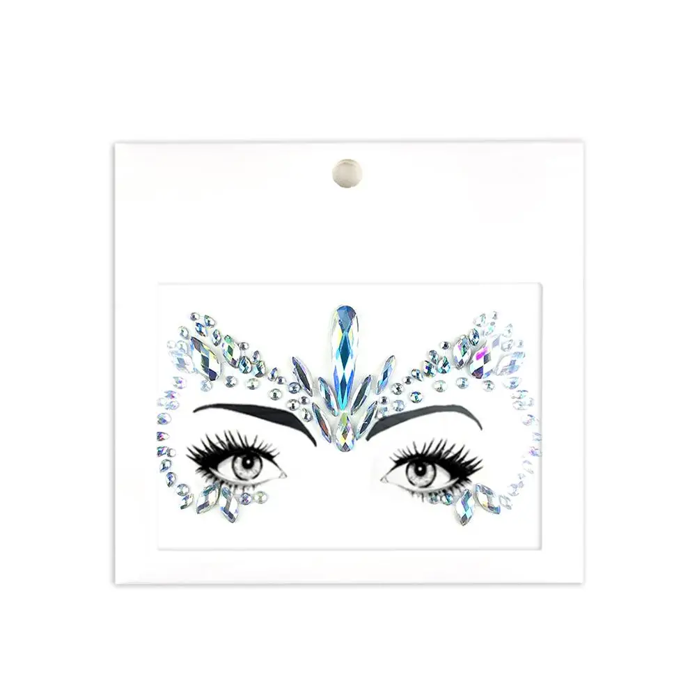 

Temporary Face Stickers Easy To Operate Face Gems Rhinestone Temporary Tattoo Fashion Diy Face Stickers Party Body Glitter Stick