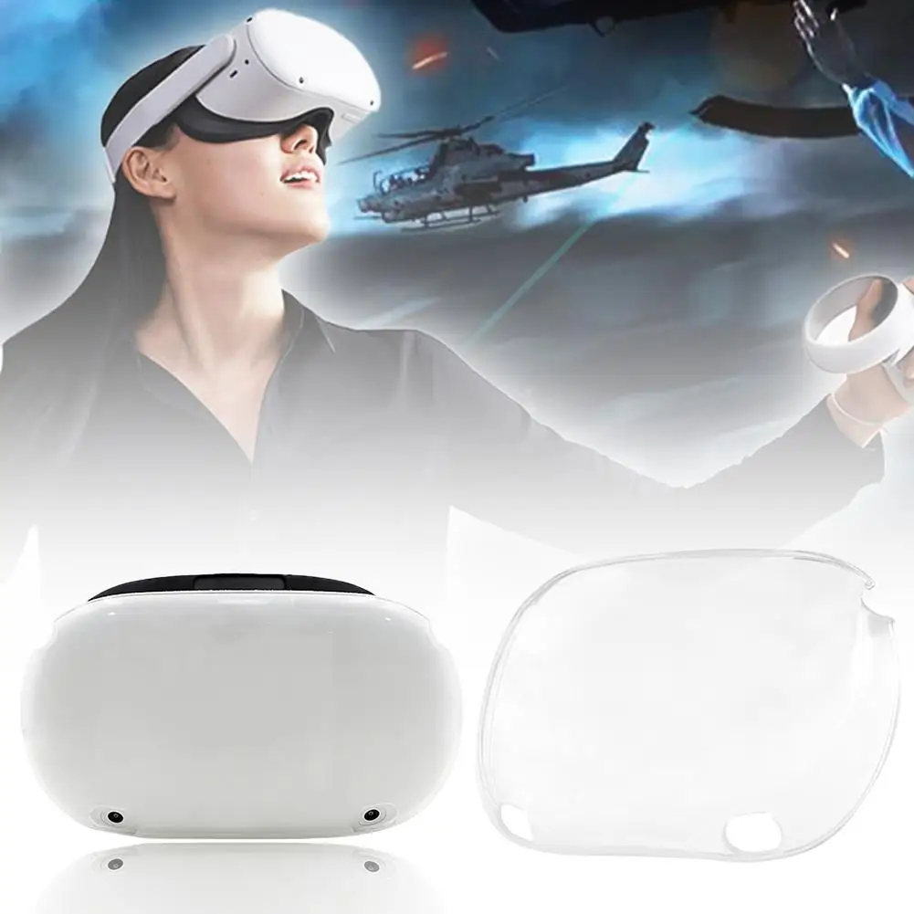 

Transparent Antiscratch VR Headset Front Lens Cover For Oculus Quest 2 Protective Shell Skin Case For Oculus Quest 2 Accessories