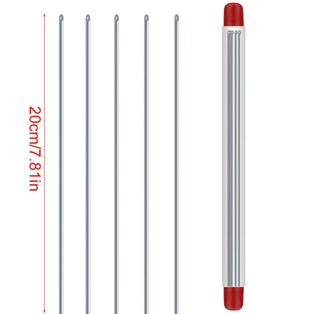 5 Pcs Quick Earthworm Hooking Needle Stainless Steel Pins Fishing Tools Bait Hooks No-Escaping 20cm Hook Needles