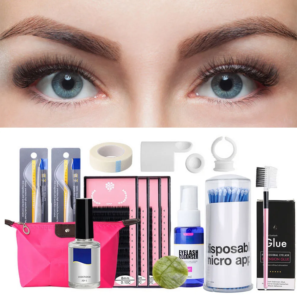 Профессиональный Полный набор инструментов для наращивания ресниц