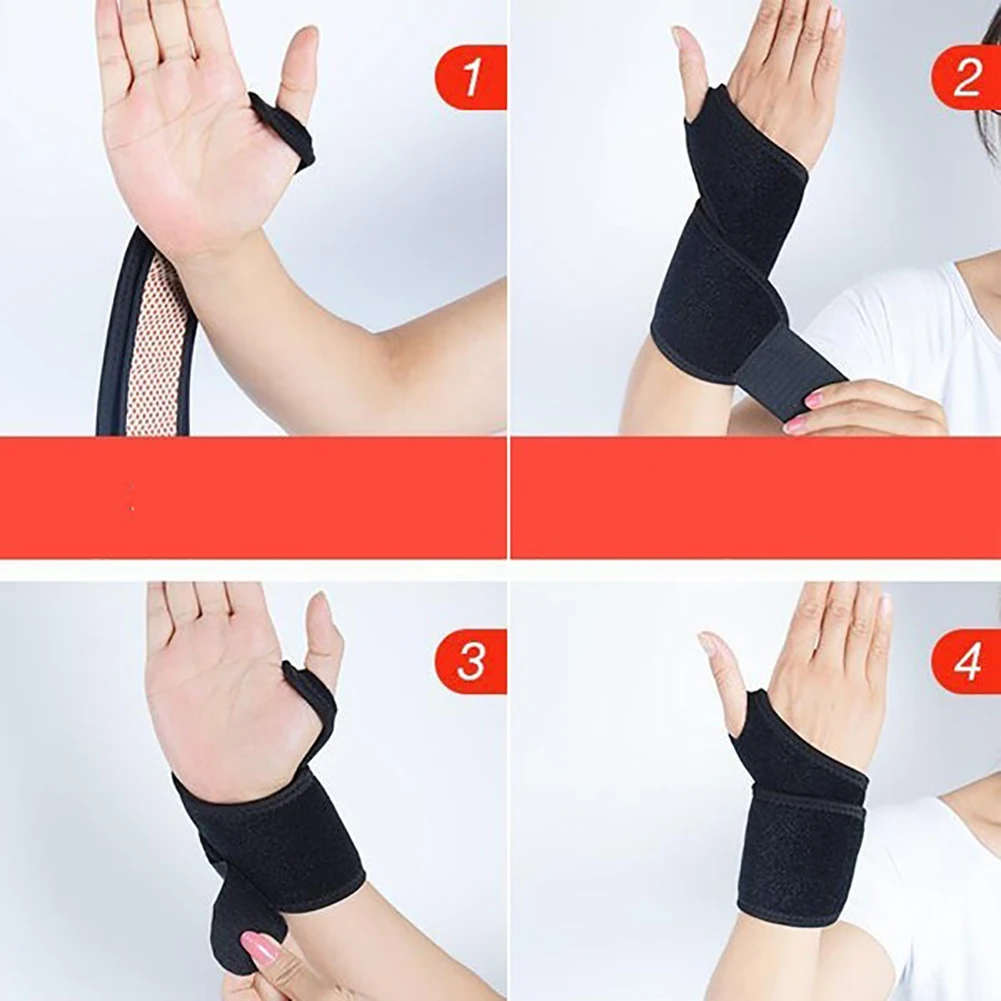 

1 Pair Hand Wrist Belt Self-heating Magnetic Warm Wristband Wrist Support Brace Guard Protector Hand Bone Care
