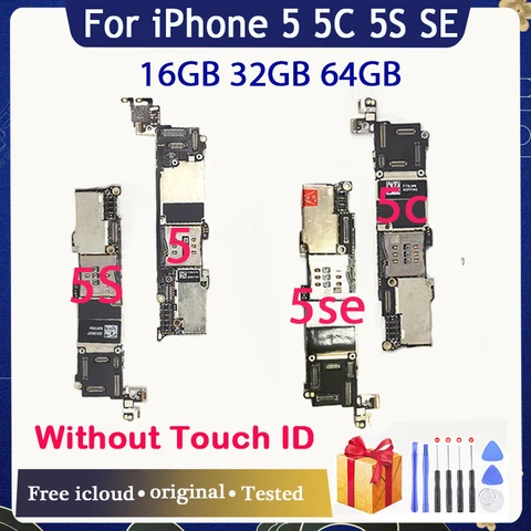 Оригинальная материнская плата для iphone 5 5C 5S 5SE Clean iCloud, разблокированная системная Логическая плата для iphone 5S 5SE без Touch ID, тест 100%