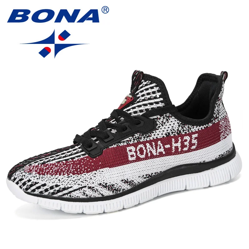 BONA 2019 New Designer Sneakers Breathable Casual No-Slip Men Vulcanize Shoes Male Air Mesh Wear-Resistant Tenis Masculino |