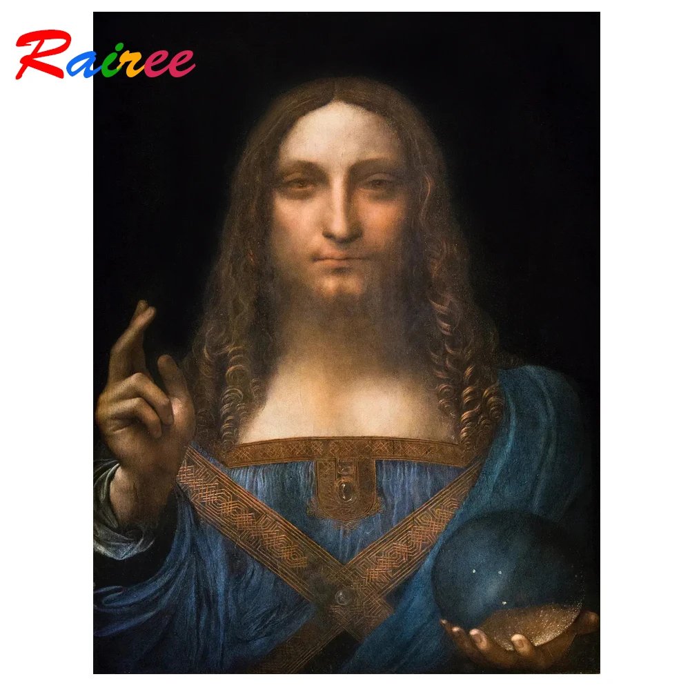 Da Vinci картина &quotспаситель&quot 5D DIY Алмазная полностью квадратная/круглая вышивка
