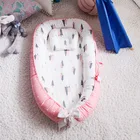 Портативная детская кроватка серого и розового цвета, детская кроватка-гнездо, детская кроватка, бампер для детской кроватки, декор для комнаты новорожденного